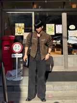 Owen knitwear suede jacket