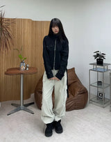 Deen high-neck cropped jacket