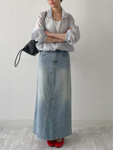 Organza Raglan See-through Blouson Jumper