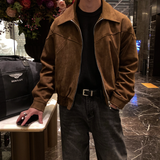  Jaylen Incision Suede Collar Jacket