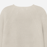 Beat Henley-Neck Crop Knit