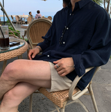 Liu Washing Cotton Banding Shorts