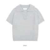 クローバーカラーショートスリーブニット -2C