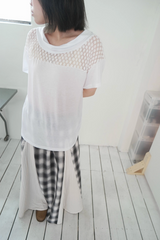 daisy check skirt (2c)