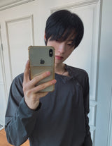 バレルダイアゴナルクロップヘンリーロングスリーブ