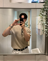  Jake Summer Daily Silket Hachi Round Short Sleeve Knit