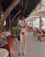 Bias strap bikini