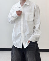 フォーマルコットンウォッシュドオーバーサイズシャツ
