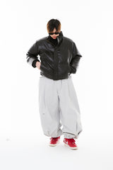 BSR NEW SUPER WIDE JOGGER PANTS GRAY