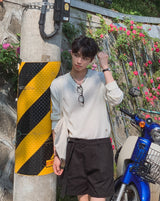 Solar Linen V-neck Knit