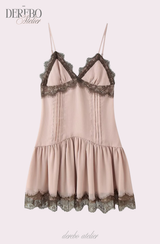 Rose Black Pink Sleeveless Dress