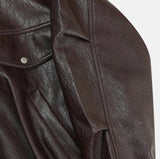 (UNISEX) Rush Crop Leather Jacket