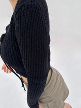 [BODY SHAPING] ソフトフィット スリム クロップド ニット - 2 COLOR