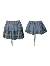 RELABEL Time Element (Touch Flow) Multi Wear Method Buckle Micro Wrinkle Grid Puff Curtain Men's and Women's Half Skirts