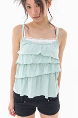 Unbalanced Frill Cami Mint