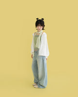 Flora hood zip up (white) 
