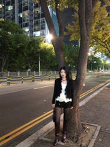 Tweed Fringe Cardigan Jacket