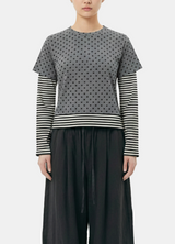 Dot Stripe Layered Tee