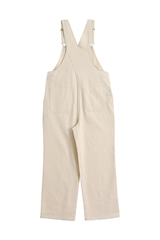 Kookeesee スラブコットンオーバーオール (Natural ivory)