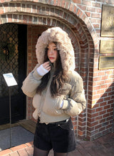 #Winter 2WAYファーフードクロップパディング (3color)