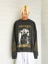 VENTIQUE ピグメントナイトメアスウェットシャツ 1colors
