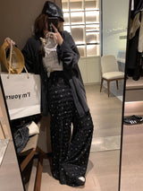 レースリボンバンディングワイドパンツ