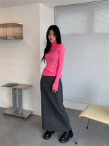 WOOL SOFT LONG SKIRT (4COLOR)