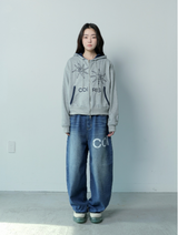 ノーキンサイドダーティーロゴデニムバンディングパンツ UNISEX