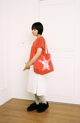 Twister Star Tote Bag - Dot Red