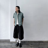 Vertical Textured Short Shirt