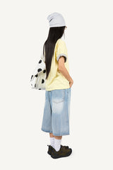 エアー ブルー ウォッシュド デニム バミューダ パンツ