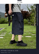 Lyn Pinstripe Carpenter Bermuda Pants