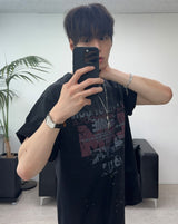 ハウウッド ヴィンテージ スプラッター ショートスリーブTシャツ
