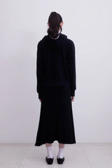 【即日発送】 Raglan 2way Hood Zip-up (BLACK) 