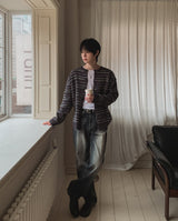 Rough Cat Brush Wide Denim Pants