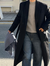 Solari Double-Breasted Long Coat (2 Colors)