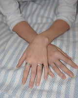 [925SILVER] DRAPE WAVE FRILL RING