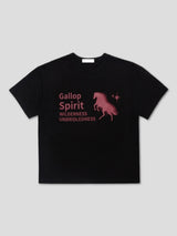 LMN フェザーホースクロップ半袖Tシャツ (3 colors)