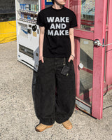 Cartel Back Printing Denim Pants