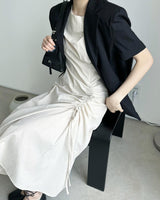 litily shirring nylon one-piece