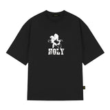 ホーリーバタフライオーバーフィット半袖Tシャツ_BLACK
