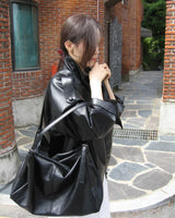 [ autumn basic ] fits snap & buckle over leather jacket