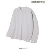 LMN Sufima Cotton Pigment Oversized Fit Long-Sleeved T-Shirt (7 colors)