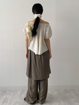 Wrinkle Wrap Layered Banding Pants