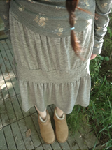 bold shirring skirt