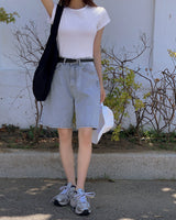 Half Bermuda denim pants