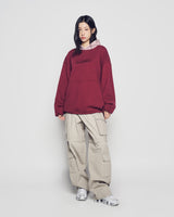 25FW WOVEN QUILTING WIDE HOODIE WINE