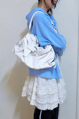 Brim crack leather 2-way bag