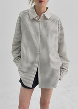 [MADE] Sedibe Loose Fit Striped Shirt