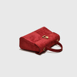 Suede Faux Leather Vintage Tote Cross Bag